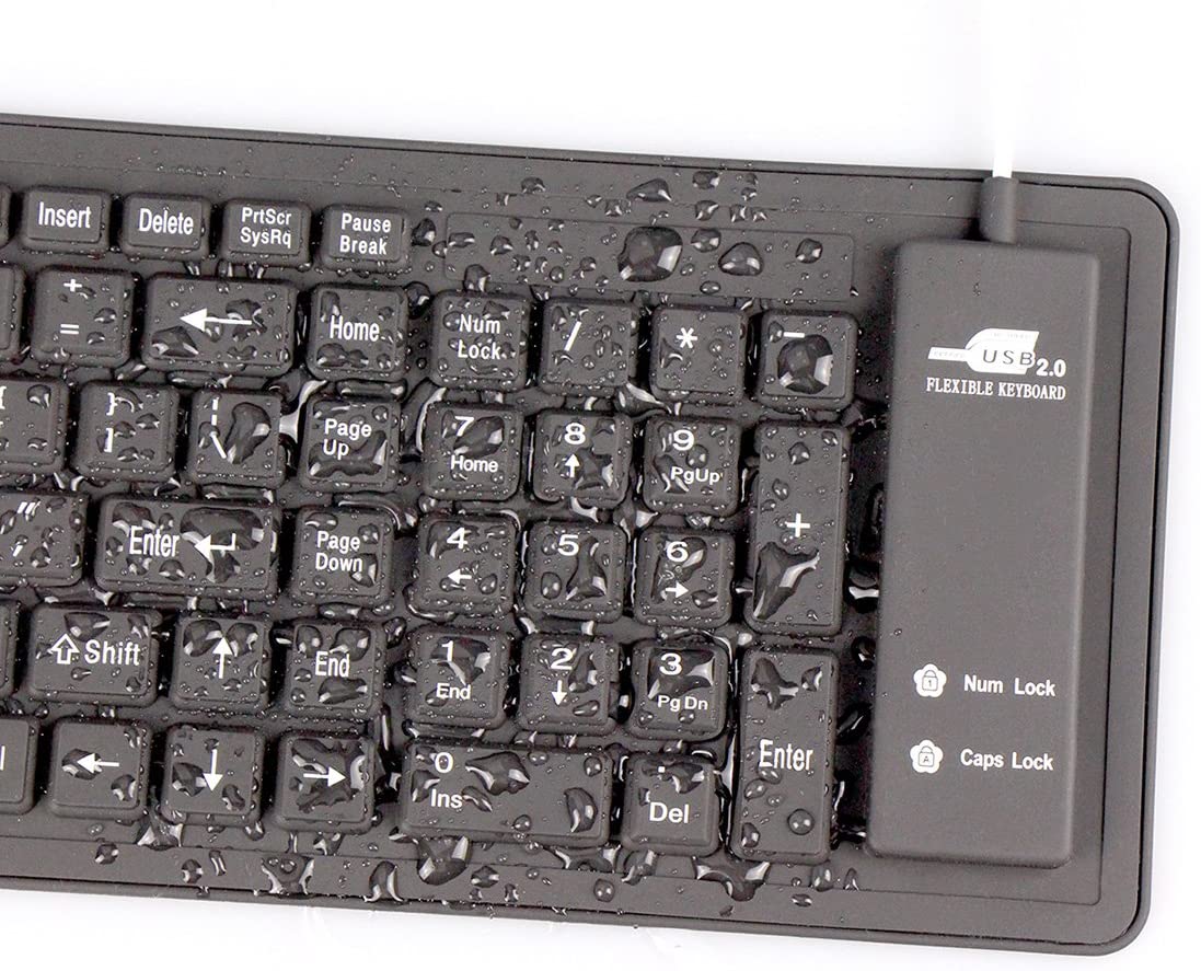 fold waterproof portable usb silicone keyboard mini keypad for pc mac game